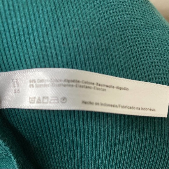 Free People Hey Lady Ribbed Teal Puffy Sleeve Long Sleeve Top *. Cowgirl country - Picture 10 of 10